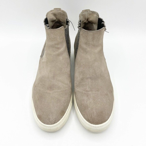 Vince Newlyn Chelsea High-Top Skate Sneaker Straw Beige Suede - Picture 3 of 11